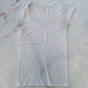 Women’s Bar III White spandex cap sleeve tee Med